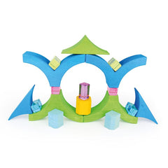 Bauspiel Luminous Blocks Pastel with tray (12 pieces set)