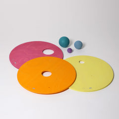 Grimm’s Rolling Discs Set for Stapelstein - Warm Pastel