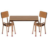Maileg Table and Chair Set Mouse Dark Powder