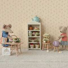 Maileg Café set, Mouse, Big - Pale pink