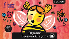 Filana Organic Beeswax Crayons, 12 Classic Sticks with brown/black