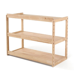 myduckling Adjustable Solid Wood 3 Layer Storage Shelf