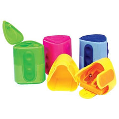 Lyra Twin-hole Triangular Shaped Colourful Pencil Sharpener