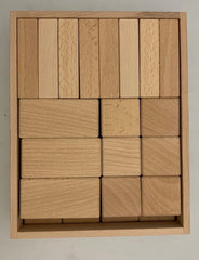 Papoose Toys - Mixed Natural Wood Blocks (30 Piece Set)