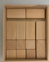 Papoose Toys - Mixed Natural Wood Blocks (30 Piece Set)