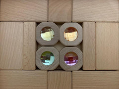Papoose Toys - Mixed Natural Wood Blocks (30 Piece Set)