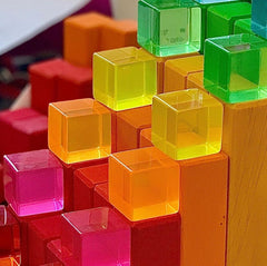 Bauspiel Lucite Cubes 100 Piece Set