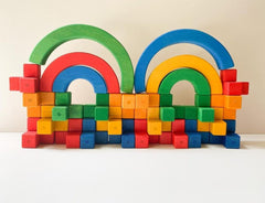 Bauspiel Corner Blocks with tray (50 pieces set)
