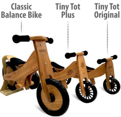 Kinderfeets Wooden 2-In-1 Tiny Tot Trike/Tricycle/Balance Bike (Sage)