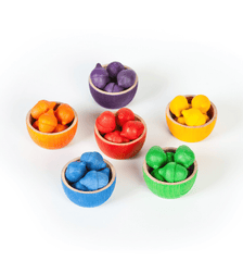 Grapat Coloured Bowls & Acorns