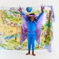 Sarah's Silks Purple Dinosaur Wings