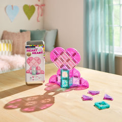 MAGNA‑TILES - microMAGS Heart to Heart Travel Set - 26 Piece