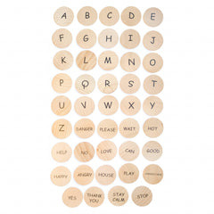 Freckled Frog Sign Language Wooden Disks
