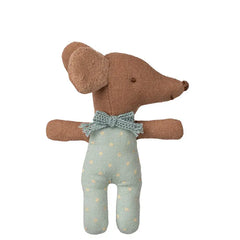 Maileg Sleepy Wakey Baby Mouse in Matchbox Blue
