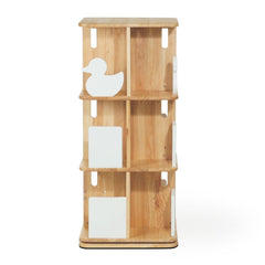 myduckling Montessori Rotating Bookcase - Natural/White