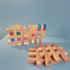 Bauspiel Grid Natural 12 Blocks