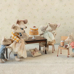 Maileg Baby Mouse in Gown Powder