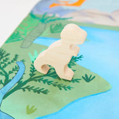 Sarah's Silks Wooden Animal Tyrannosaurus