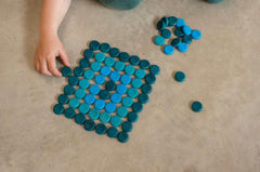 Grapat Mandala Blue Coins 36 Pieces