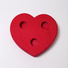 Grimm's Large Heart Candle Holder - Red