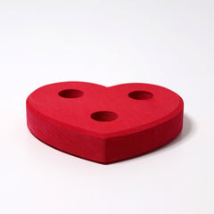 Grimm's Large Heart Candle Holder - Red