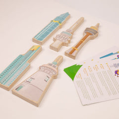QToys Australian Iconic buildings set of 5 (With educational activity cards)