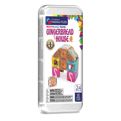 MAGNA-TILES - microMAGS - Gingerbread House Travel Set - 24 Piece Set
