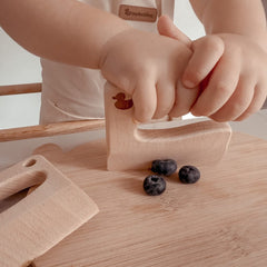myduckling Wooden Kids Cutting Knife Set