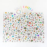Sarah's Silks Rainbow Sky Coloring Seek and Find + Playsilk Marker Set