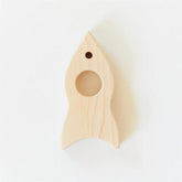 Sarah's Silks Wooden Toy - Rocketship - Maple