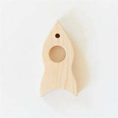 Sarah's Silks Wooden Toy - Rocketship - Maple