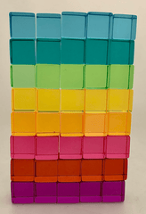 Papoose Toys Bright Lucite Cubes 40-piece set