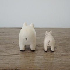T-Lab Pole Pole Wooden Animal Pair Set - Pig