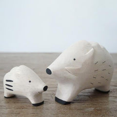 T-Lab Pole Pole Wooden Animal Pair Set - Boar