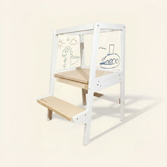 myduckling Convertible Learning Tower - White/Natural