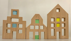 Papoose Toys - Dutch Wood Houses (3 Piece Set)