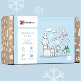 (Slight Colour Variance) Connetix Tiles 34 Piece Clear Pack