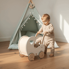 myduckling Doll Pram Walker - White