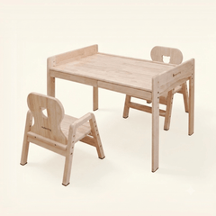 myduckling Kids Activity Adjustable Table with 2 Chairs - Bear