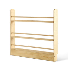myduckling NALA 3 Tier Adjustable Solid Wood Bookshelf