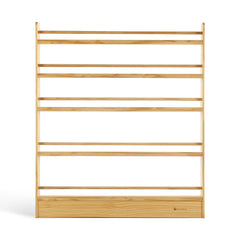 myduckling 5 Tier Adjustable Solid Wood Bookshelf