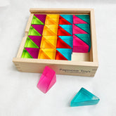 Papoose Lucite Small Triangles with tray (32 piece Set)