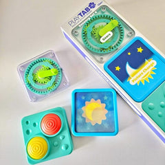 Fat Brain Toys PlayTab Sensory Set 4 (Gears, Lenticular, Squeaker Tile)