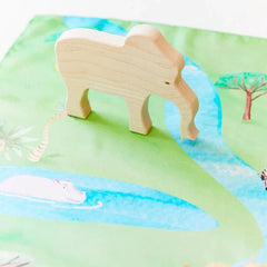 Sarah's Silks Mini Playsilk - Safari Playmap