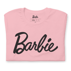Barbie Script Logo Unisex Pink T-Shirt