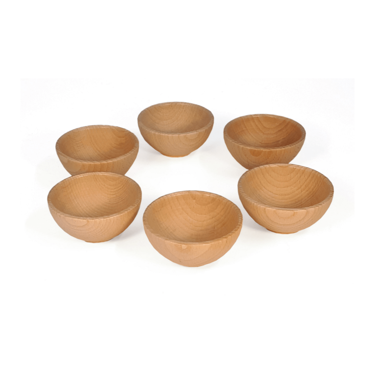 Bauspiel Set of 6 Wooden Bowls