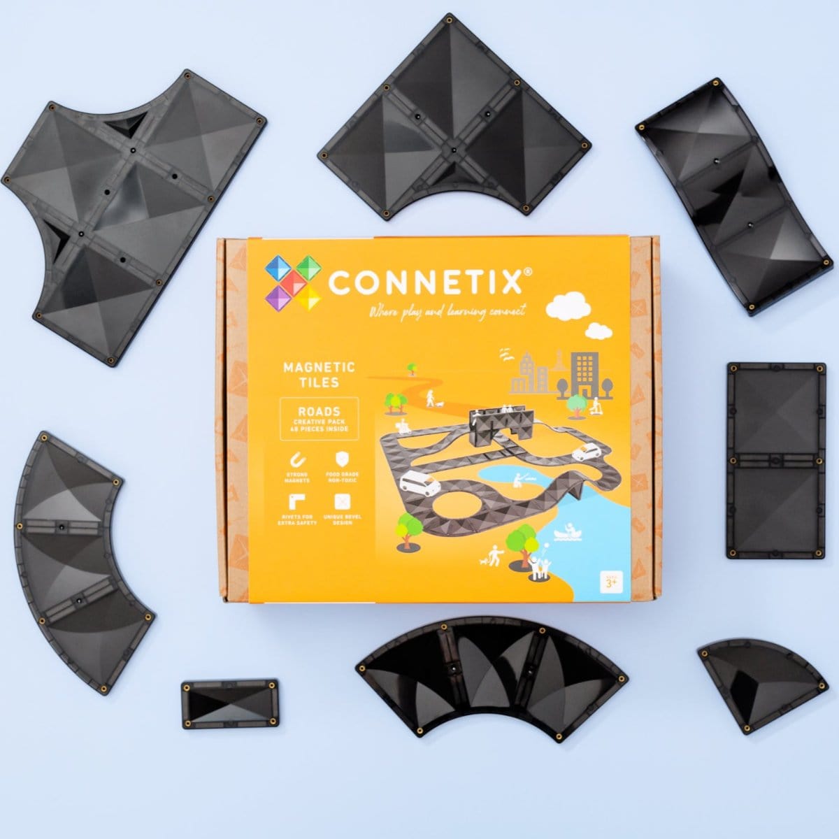 Connetix Tiles Roads Creative Pack 48 Piece