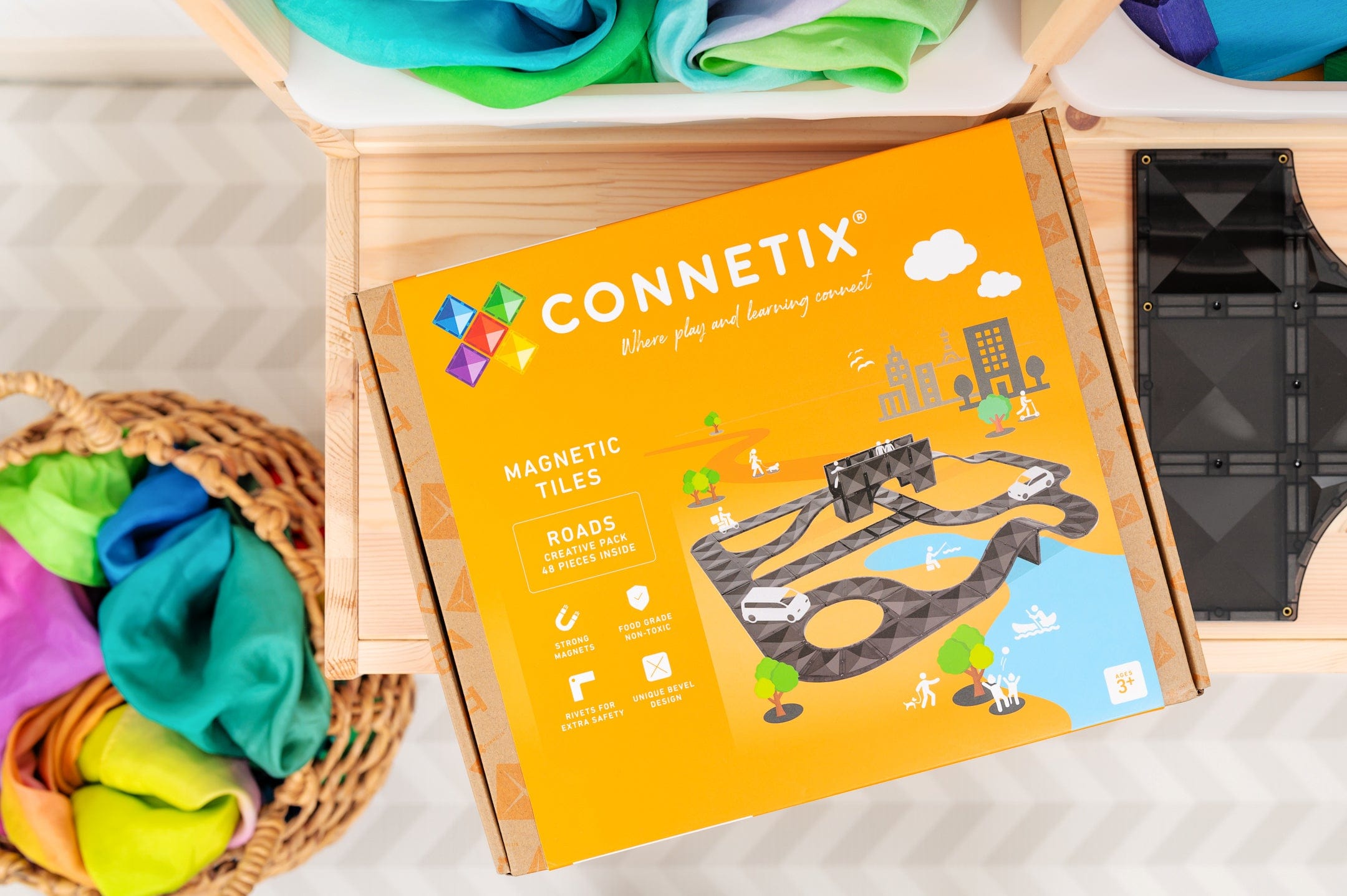 Connetix Tiles Roads Creative Pack 48 Piece