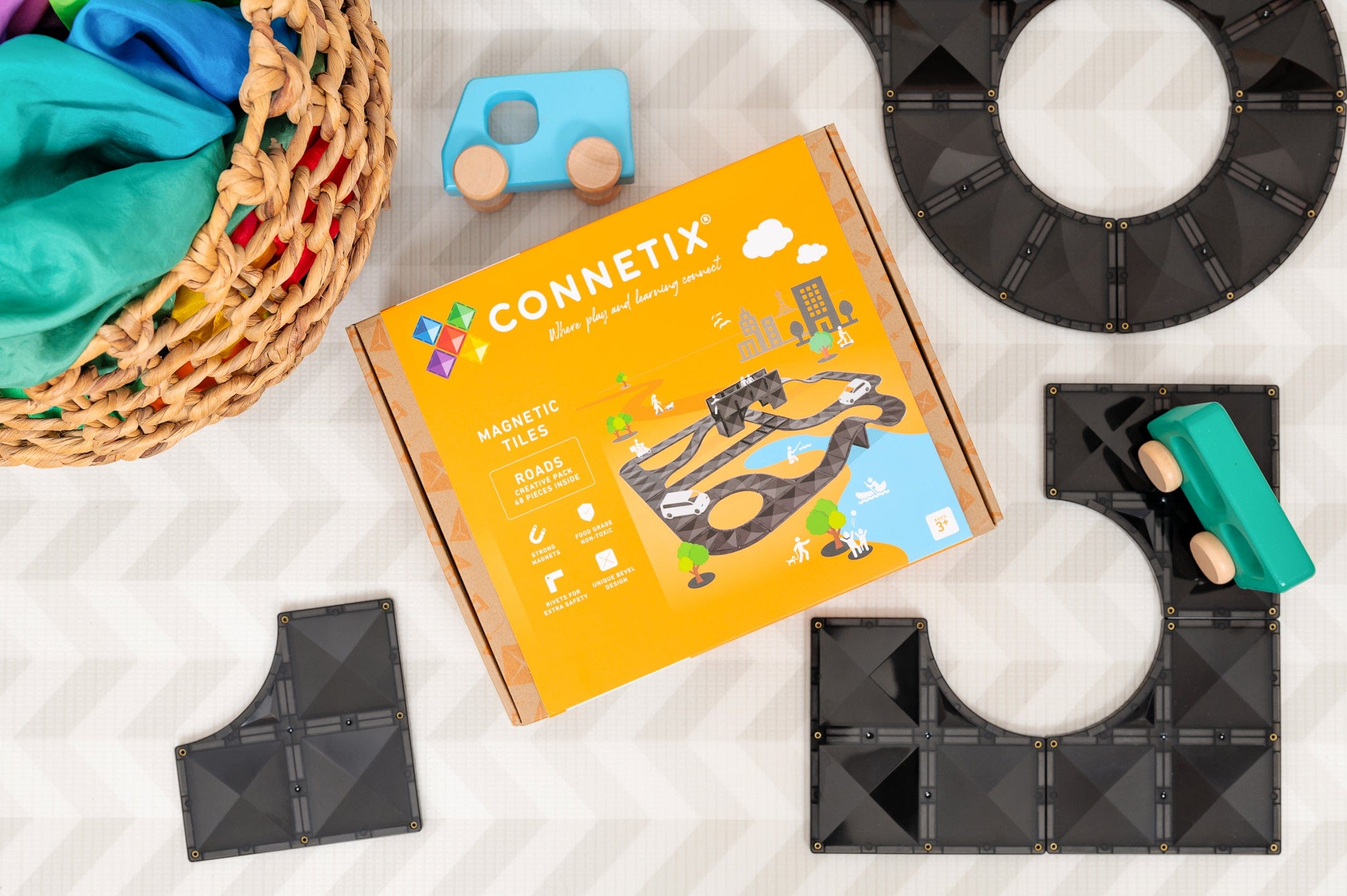 Connetix Tiles Roads Creative Pack 48 Piece