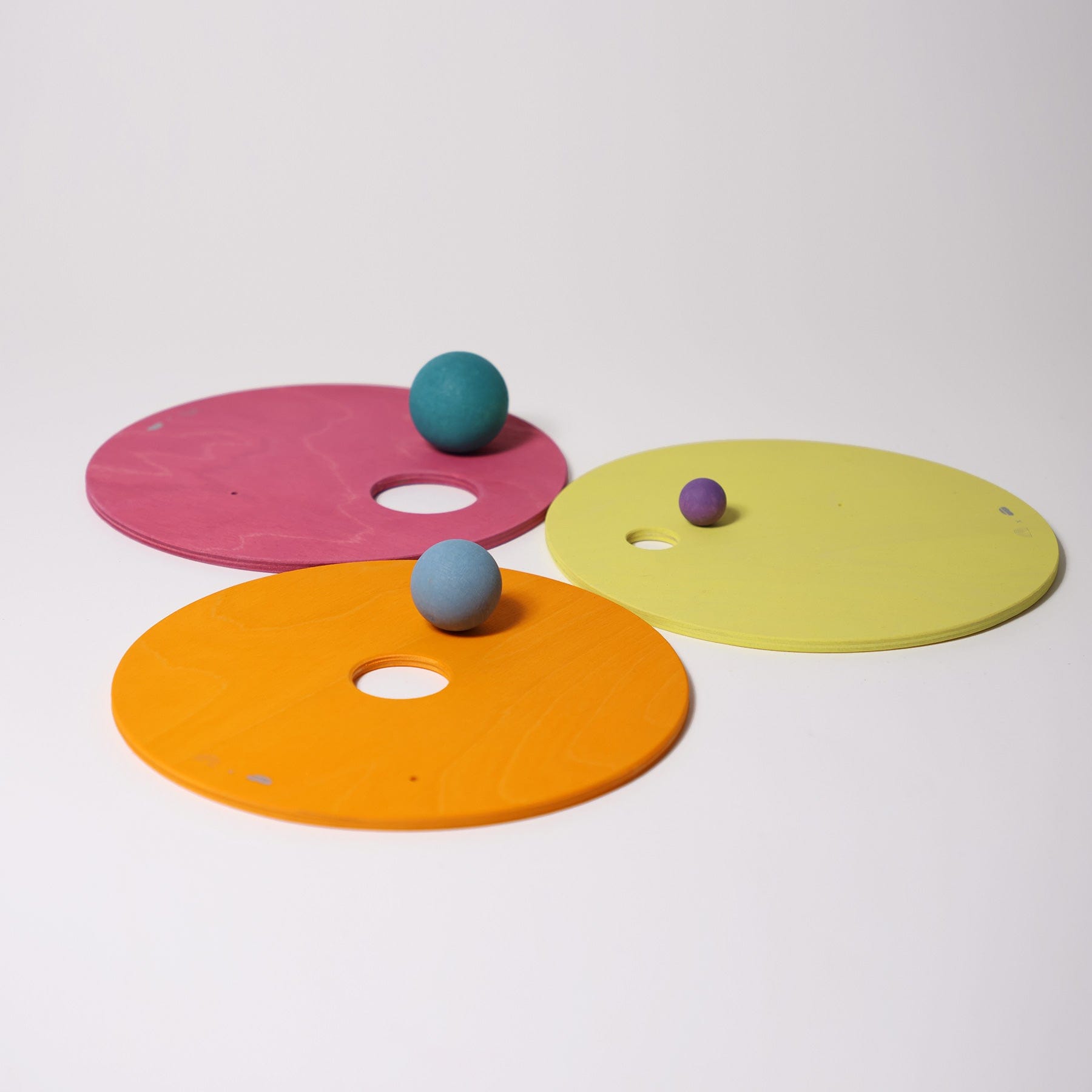 Grimm’s Rolling Discs Set for Stapelstein - Warm Pastel